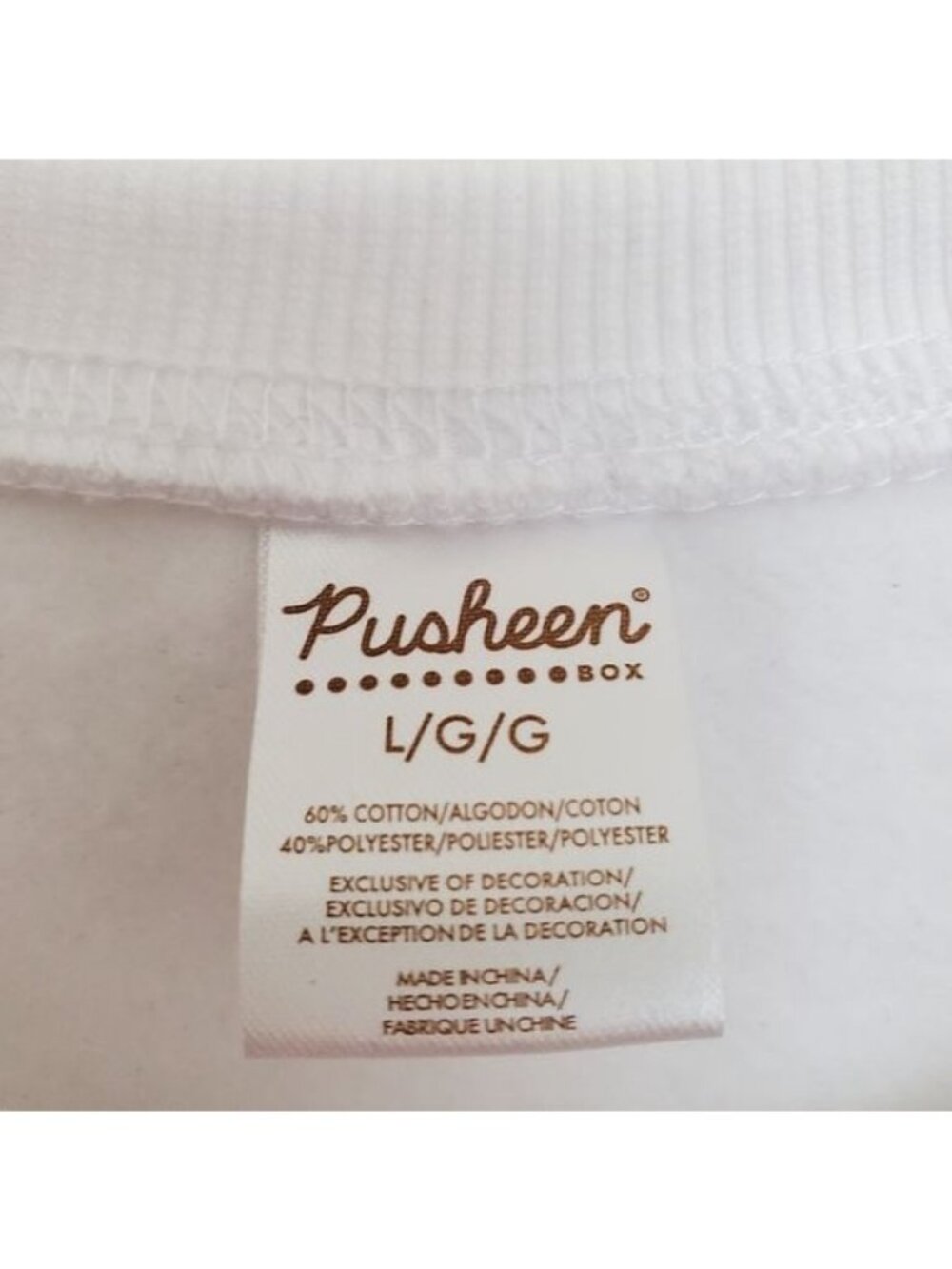 Pusheen sushi cat colorblock crew neck pink and white sweatshirt - Picture 4 of 11